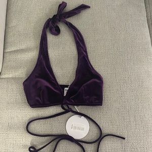 Princess polly brand new purple velvet top